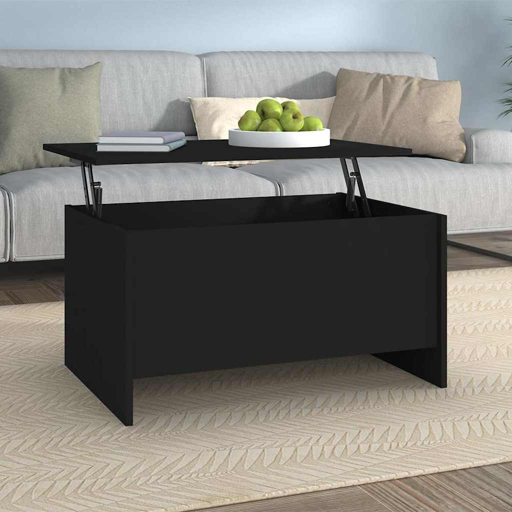 Soffbord svart 80x55,5x41,5 cm konstruerat trä