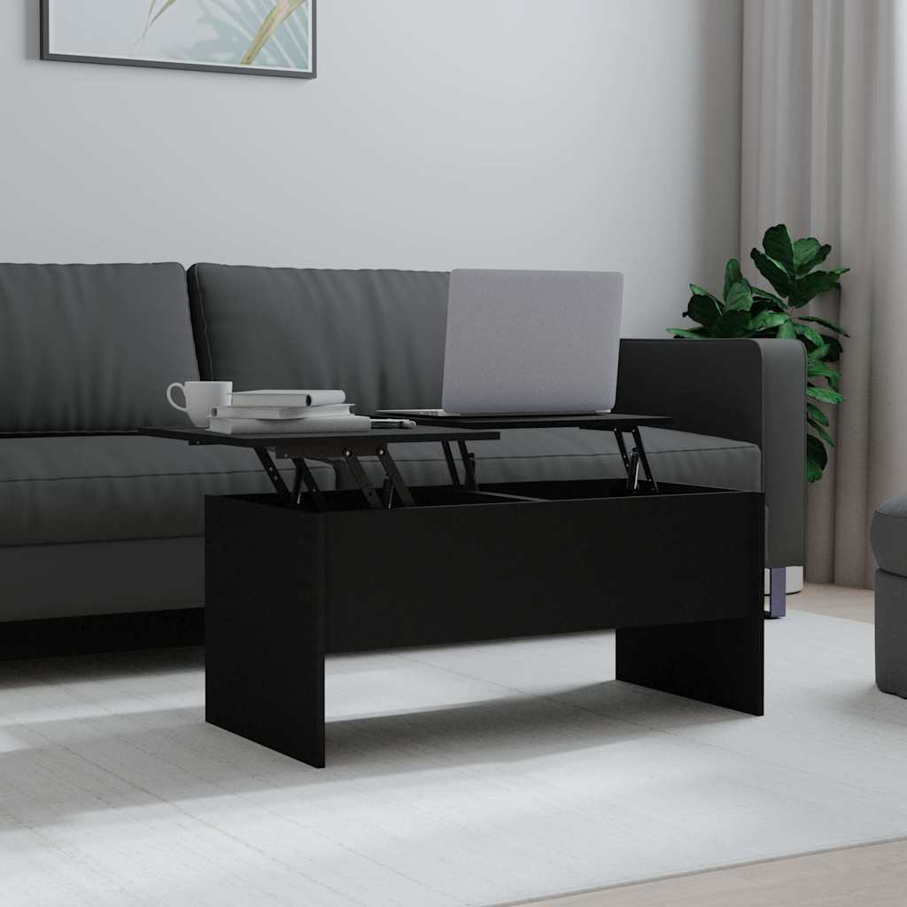 Soffbord svart 102x50,5x46,5 cm konstruerat trä