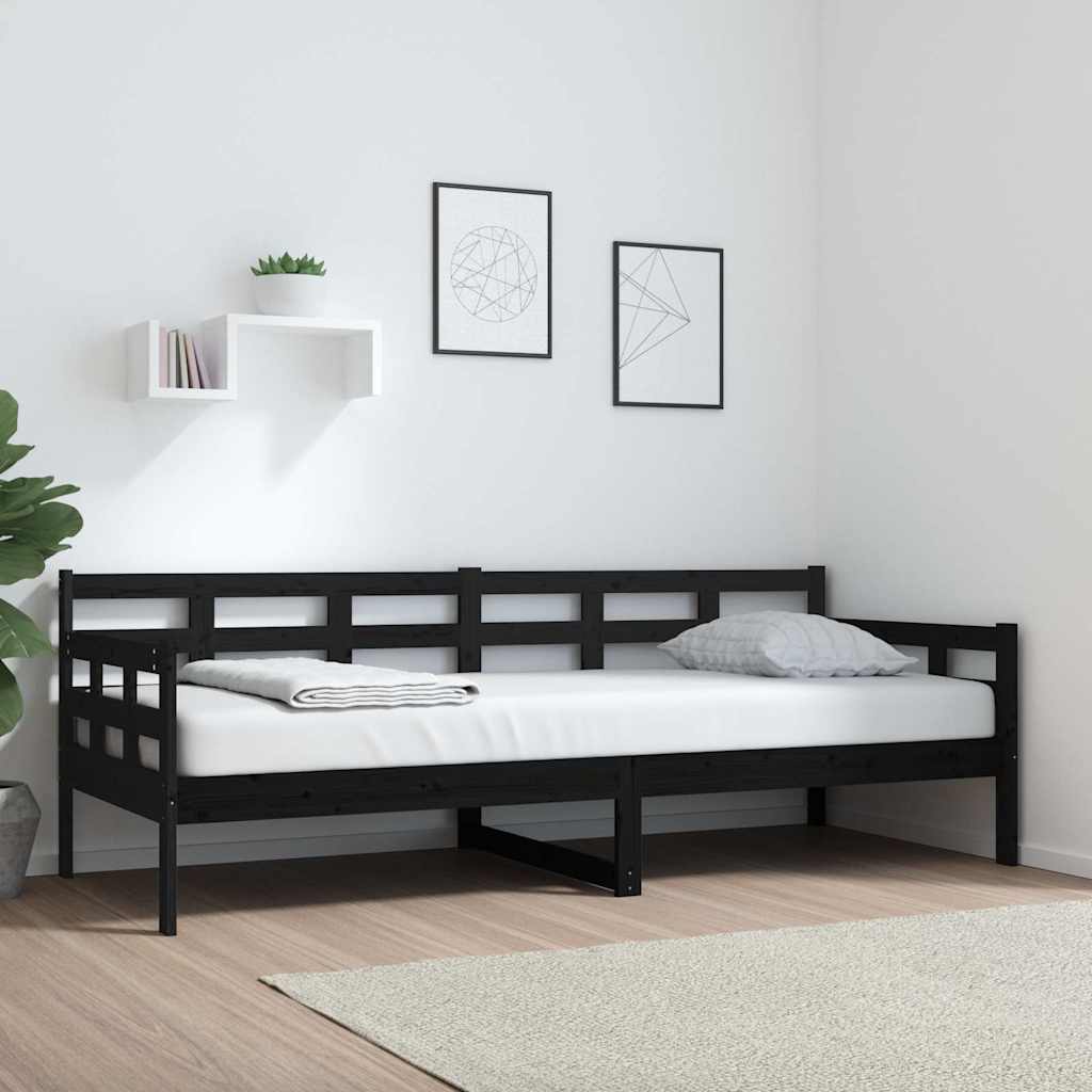 Dagbädd svart 80x200 cm massiv furu