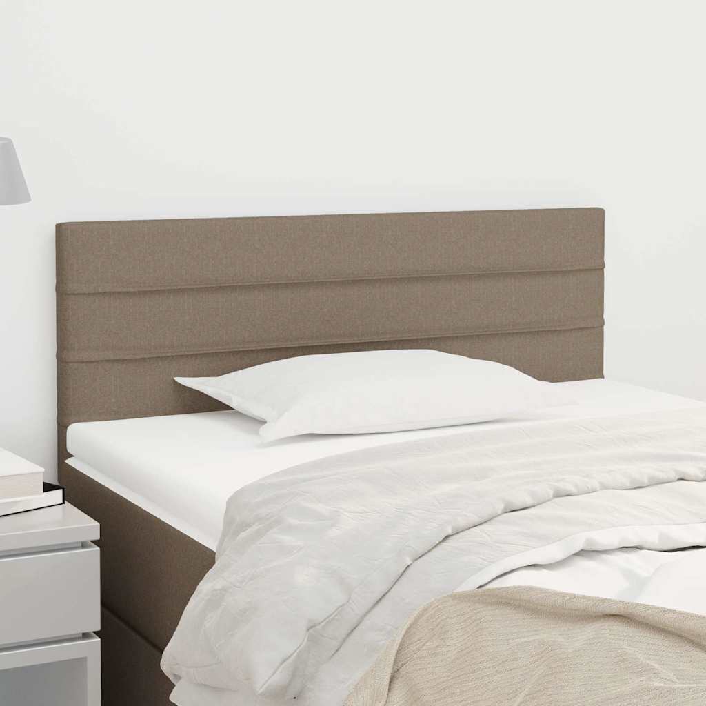 Sänggavel taupe 100 x 5 x 78/88 cm tyg