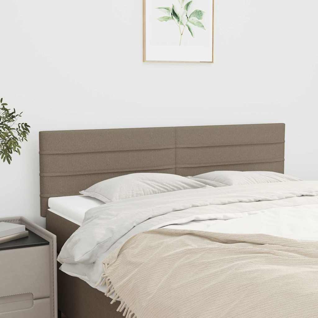 Sänggavlar taupe 144x5x78/88 cm tyg