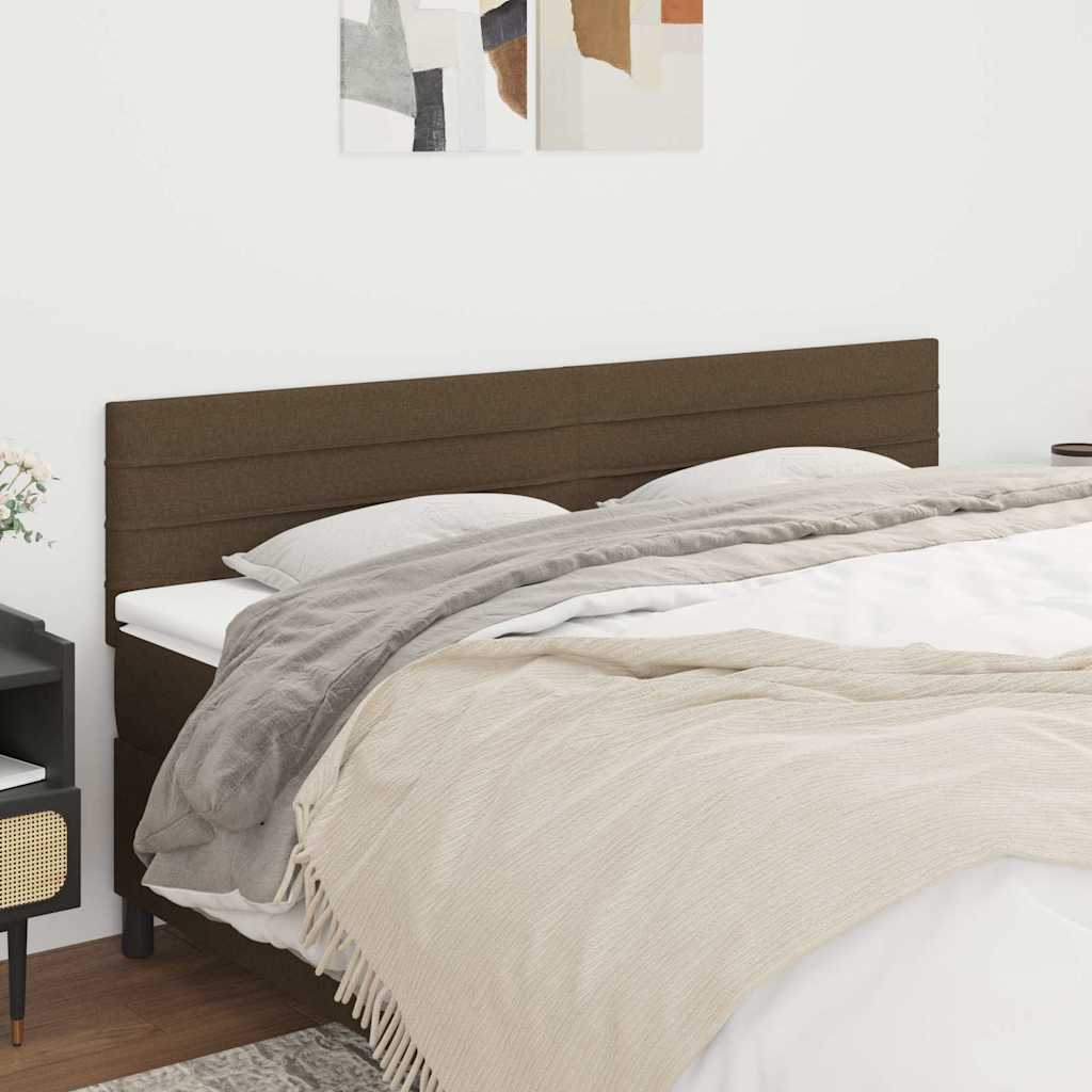 Sänggavlar mörkbrun 180x5x78/88 cm tyg