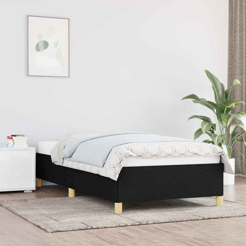 Sängram utan madrass svart 80x200 cm tyg