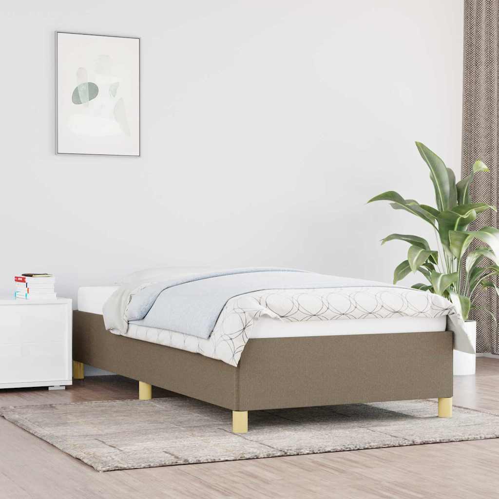 Sängram utan madrass Taupe 80x200cm tyg