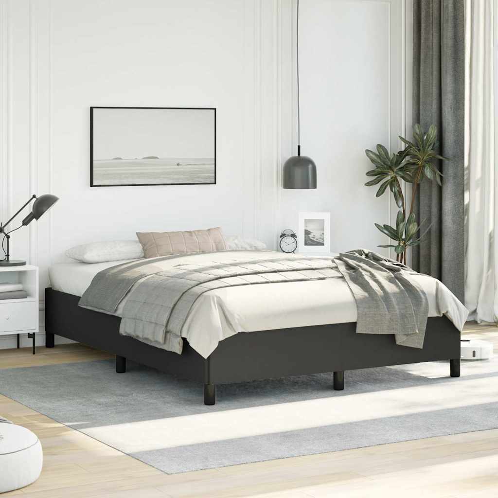 Sängram utan madrass svart 152x203 cm queen size konstläder