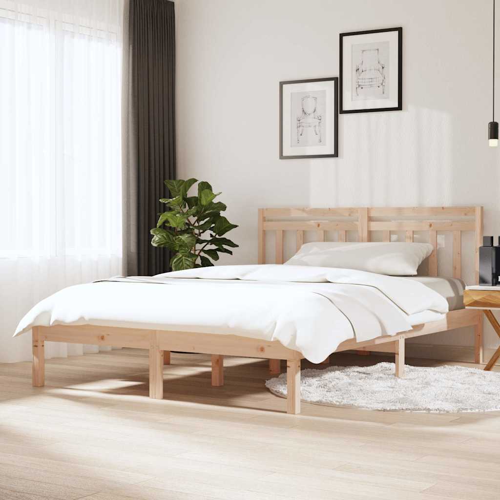 Sängram massivt trä 150x200 cm