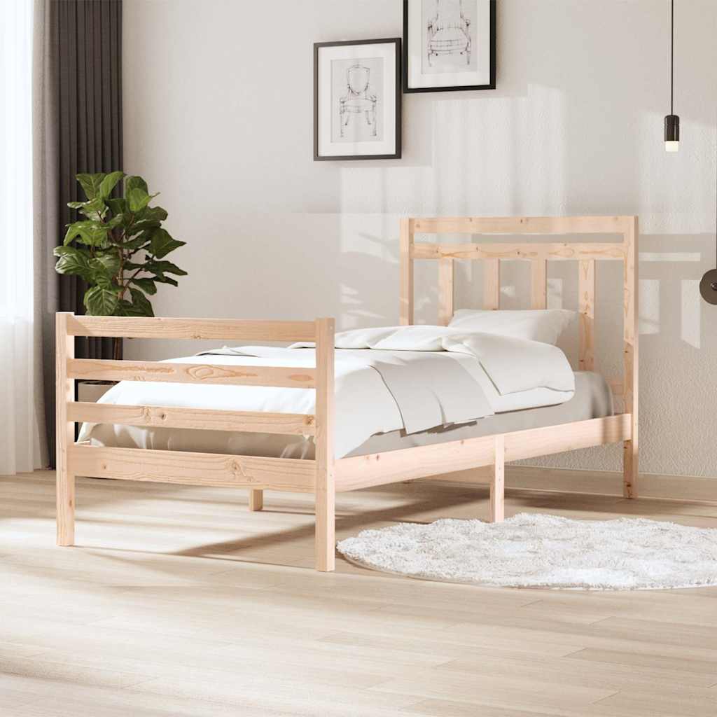 Sängram massivt trä 100x200 cm